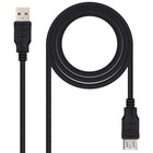 NANOCABLE Verlangerungskabel USB Typ A Stecker auf Buchse USB 10.01.0203-BK 1.8m