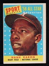 1958 Topps Sport Magazine '58 All Star Selection Hank Aaron #488 HOF 0a5