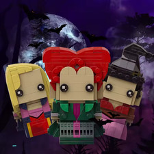 Hocus Pocus Witch Sisters BrickHeadz Building Blocks Winifred Mary Sarah