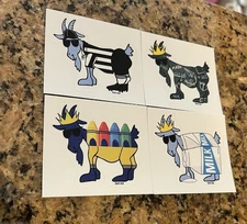 Goat usa stickers Pack Of  4 Stickers Chalkboard, Crayon,milk, Ref