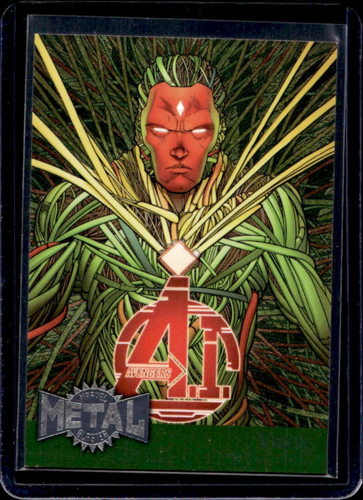 2015 Fleer Retro Marvel Vision 1995 Flair Metal Blaster #40