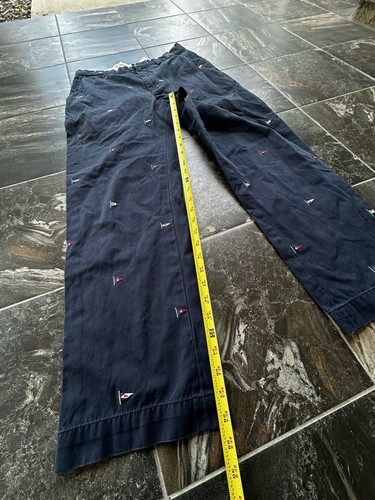 Polo Ralph Lauren Men's Blue Embroidered Sailing Boats Chino Pants Size 35x30 - Picture 9 of 9
