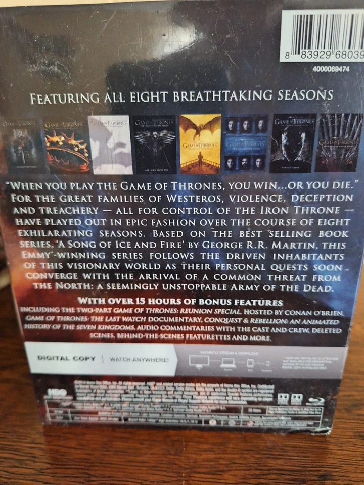 New Sealed HBO Game Of Thrones Complete Series Blu-ray Box Set  - Image 3 of 3
