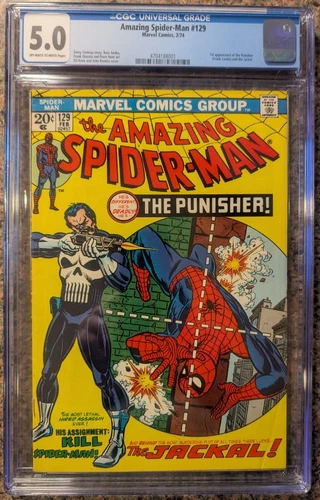 Amazing Spider-Man 129, CGC 5.0, 1st Punisher Appearance, Major Key Issue