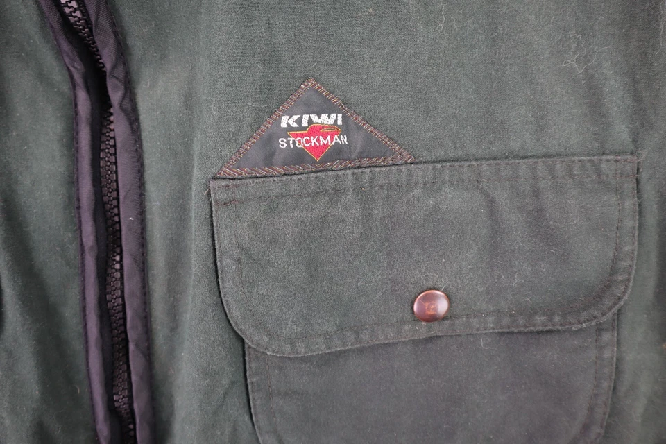 Chaleco KIWI STOCKMAN Nueva Zelanda EE. UU. Para hombres XXL Verde Bosque Sherpa Forrado Piel Aceitera Foto 4 de 4