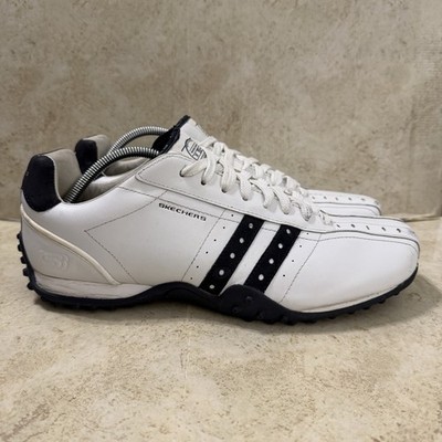 Skechers Urban Track Triumphant Sneakers Mens 12 White Leather Low Retro Shoes