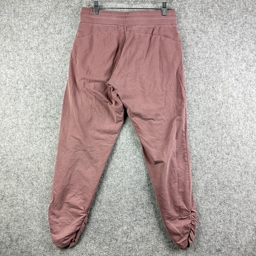 Pact The Studio Cinch Ruched Ankle Joggers Pants Womens Small Rose Taupe Organic - Picture 8 of 17
