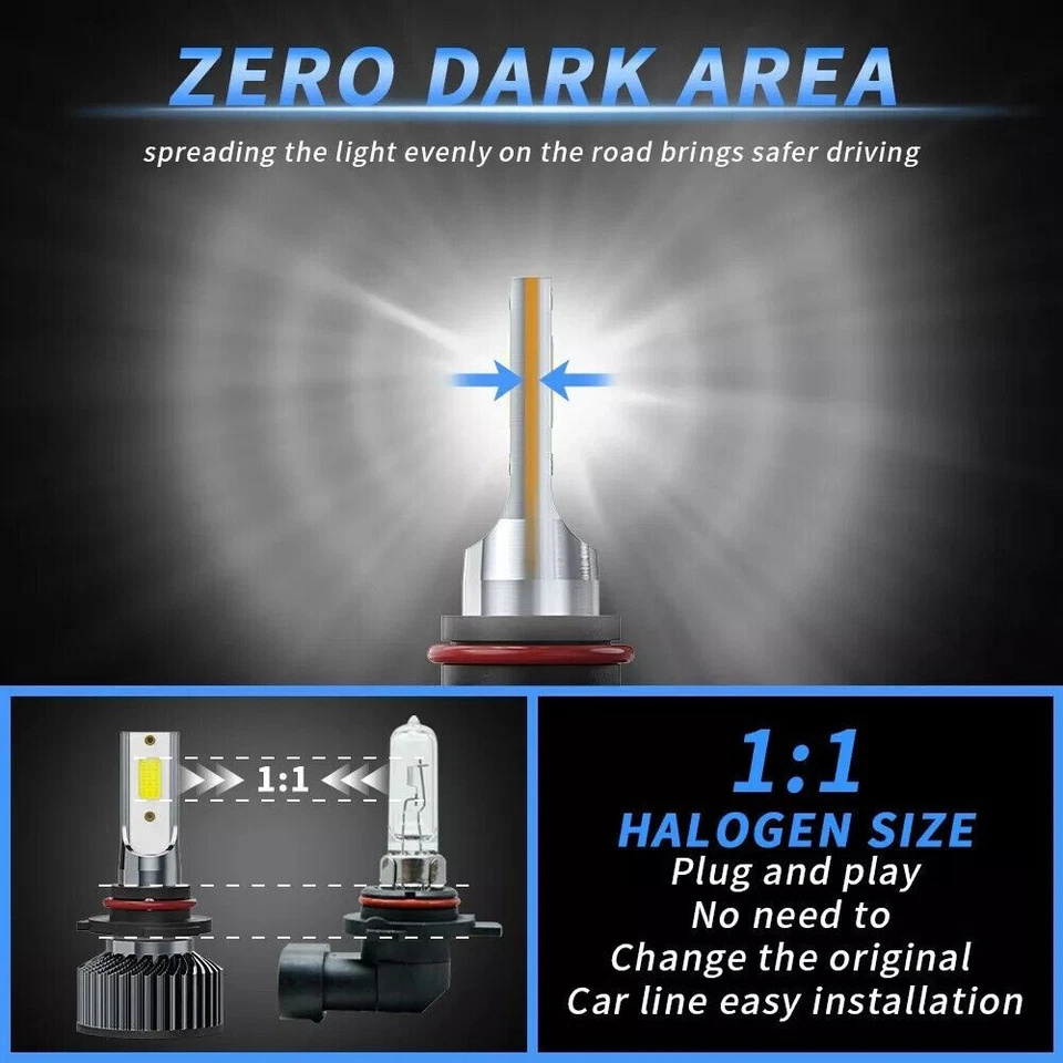 Kit de faróis de LED super brilhantes feixe alto baixo para Acura CL 1997 1998 1999 6500K - Imagem 3 de 4