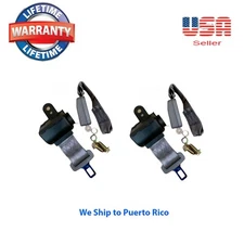 2 Car Seat Belt Lap 2 Point Safety Gray Adjustable Retractable Fit Kenworth