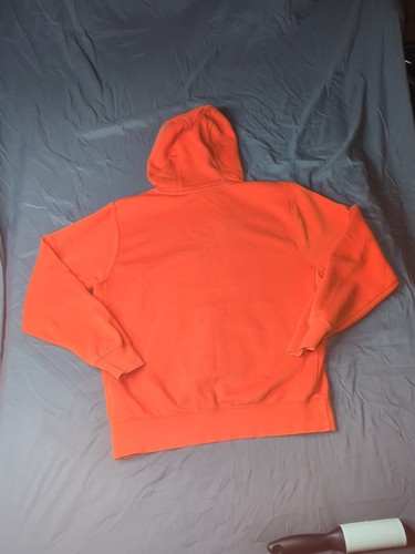 Nike Hoodie Polar Fleece Orange Medium Long Sleeve Pullover Hooded Mens - Picture 9 of 12