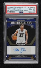 2024 Panini Prizm Draft Picks Blue /149 Tristan da Silva PSA 10 GEM MT Auto 8d2