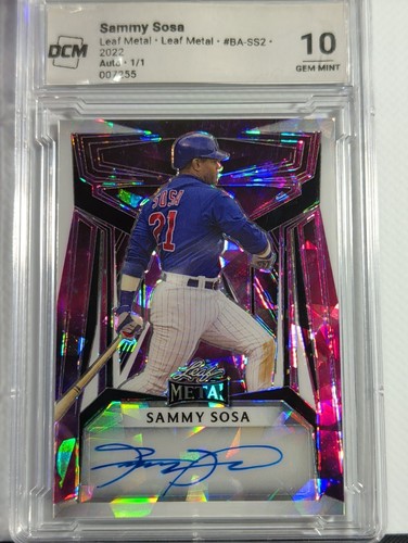 Sammy Sosa 2022 Leaf Metal 1/1 auto