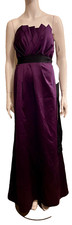 Vera Wang, purple satin evening gown strapless US 6 UK 10, EU 38 (generous)