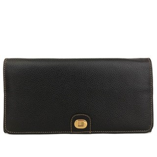 EGA Dunhill Logo Leather Long Bifold Wallet Black/9CE0799