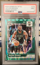 Panini 2024-25 Donruss Optic Jaylen Brown #206 Green Seismic Prizm PSA 9 Celtics