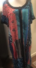 Boho La Cera Patchwork Print Maxi Dress Women...