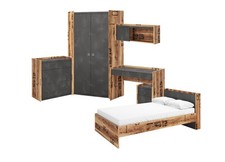 Jugendzimmer Set Komplett FARGO Schreibtisch Bett Eckschrank Nachtschrank Regal