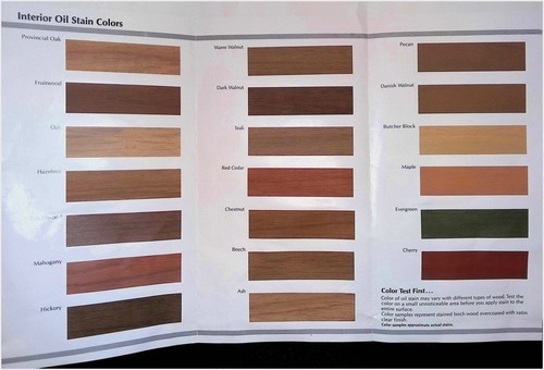 Sherwin-Williams 1983 Interior Oil Stain Color Chart Wood Finish Brochure - Picture 4 of 4