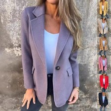 Ins Button Lapel Short Blazer Winter Fashion Commuter Jacket Outwear Women's Clo