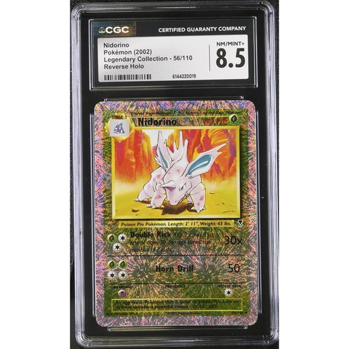 CGC 8.5 NM/MINT Nidorino 56/110 Legendary Collection Reverse Holo Foil Fireworks