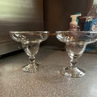 Clear Glass Margarita Glasses Set of 2, Round Glossy Drinkware for Adults — photo 1