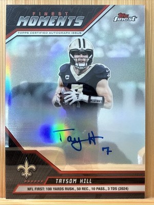 Taysom Hill 2025 Topps Finest - Finest Moments On-Card Auto #FMA-TH - NO Saints