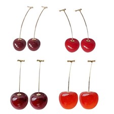 Unique Cherry Dangle Earrings Sweet Earrings Present for Fashion Enthusiasts