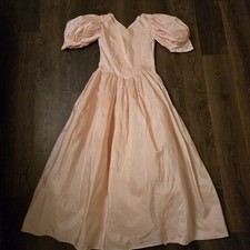  Vintage 1980s Pink Princess Bridesmaid Evening Ballgown Dress Fits 6 BG16