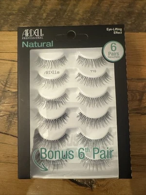 Ardell Natural 110 False Eyelashes 6 Pairs Lightweight Human Hair Lashes - Image 1 of 2
