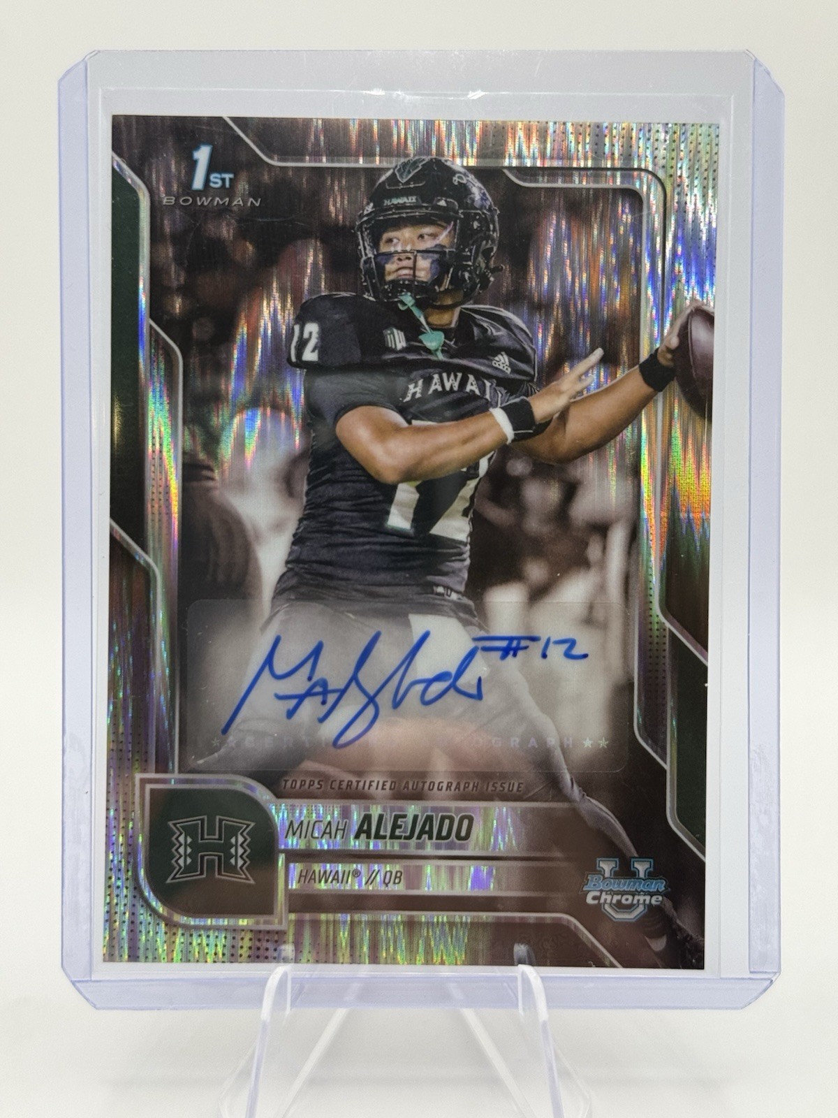 2025 Bowman U Chrome Micah Alejado 1st Prospect AUTO Stealth Refractor ⭐️