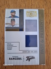 2005 Donruss Prime Patches Ivan Rodriguez Past/Present Dual Jersey /150 Tigers