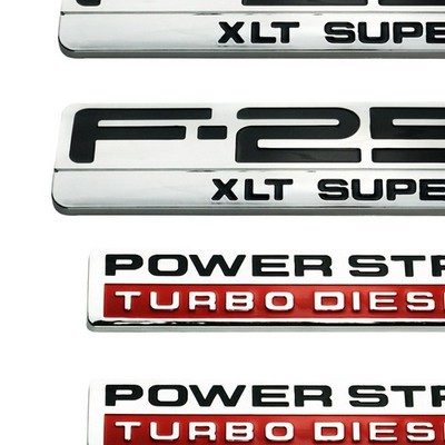4Pc Kits Fender Door Badge Emblems Fits for 05-07 F250 XLT Superduty Truck V8
