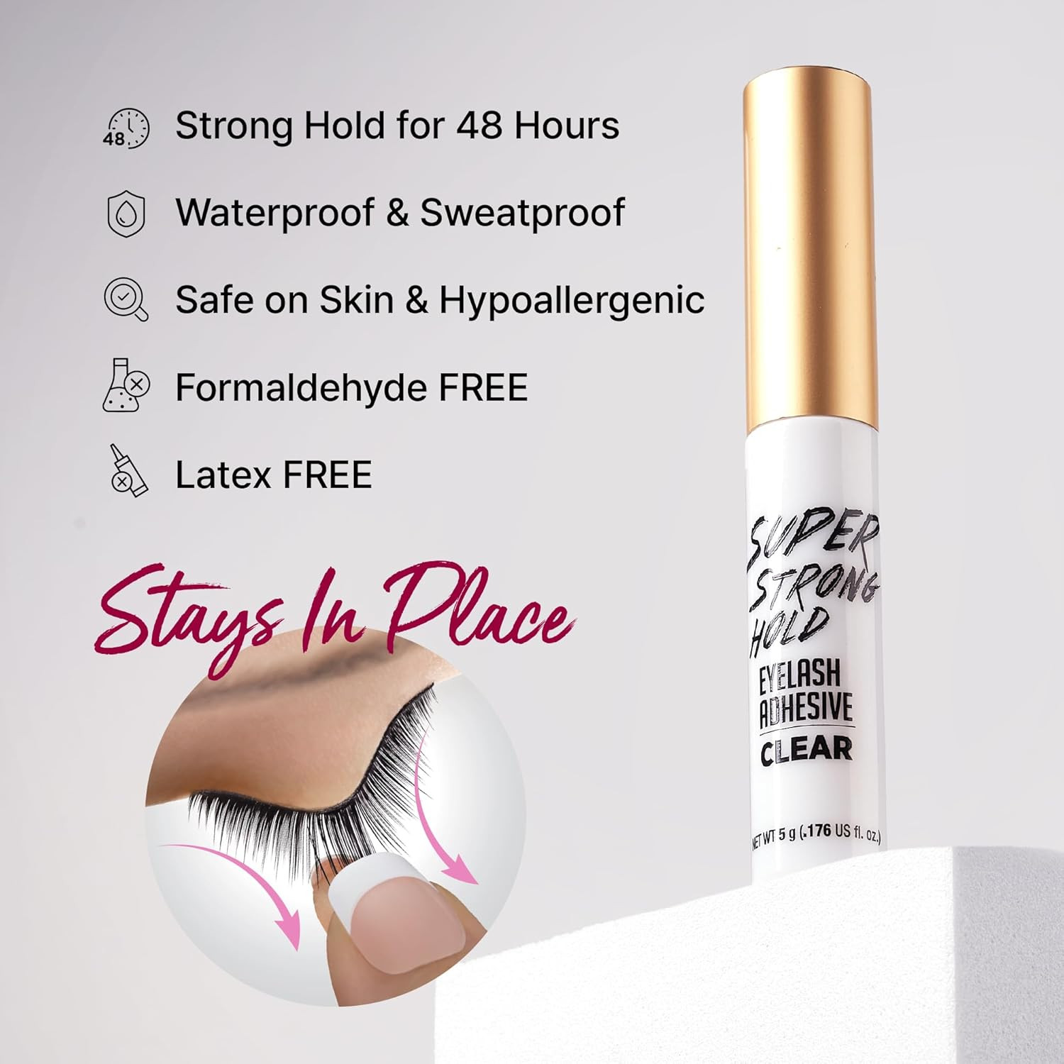 I-Envy by KISS Super Strong Hold Eyelash Adhesive, Waterproof Long-Lasting Strip - second product detail image