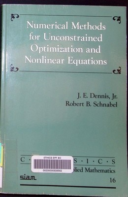 Numerical methods for unconstrained optimization and nonlinear equations J.E. De