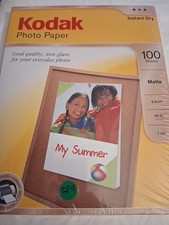 Kodak Photo Paper Matte 100 Sheet Instant Dry 8.5x11 7mil For Inkjet Printer