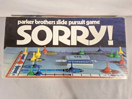 Vintage SORRY! 1972 Parker Bros No 390 Board Game - Complete