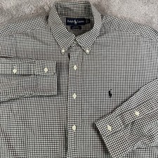Polo Ralph Lauren Blake Shirt Vintage Mens Large Gingham Button Down Hong Kong