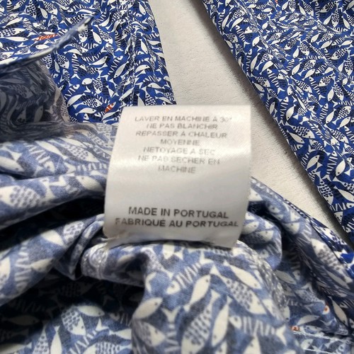 Camicia Voila St Barth uomo taglia XXXL stampa pesce all over cotone bottoni nautica - Foto 9 di 14