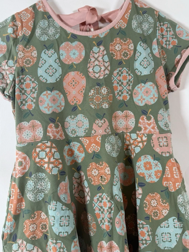 Girls Matilda Jane Green Apples Pears Dress Size 12 Whimsical - Image 4 of 4