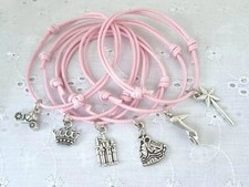 6 CINDERELLA THEME FRIENDSHIP BRACELETS PRINCESS BIRTHDAY PARTY GIFT BAG FILLER