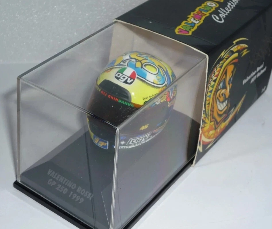 MODELLINO CASCO HELMET SCALA 1:8 MINICHAMPS VALENTINO ROSSI WORLD CHAMPION 1999 - Immagine 2 di 4