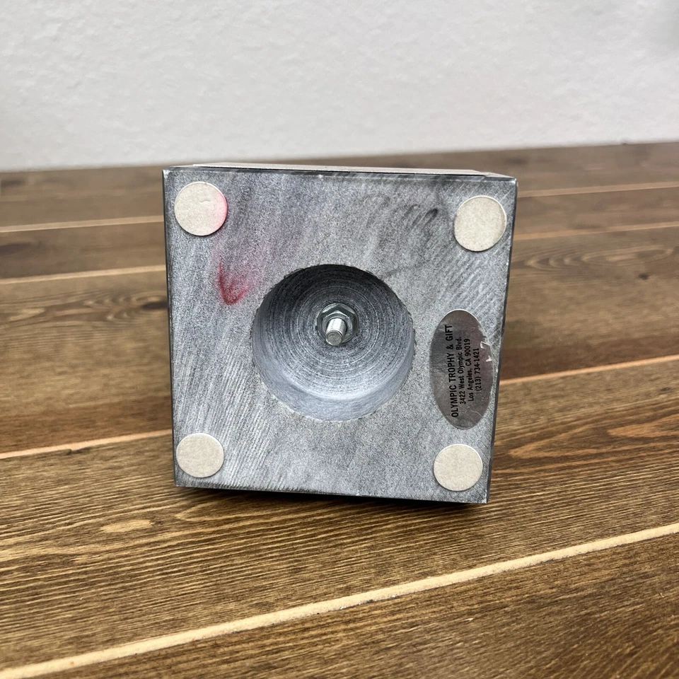 Brutalism Bronze Golf Player Art Sculpture on Marble Base By Sheridan Very 9.5” - Image 2 of 4