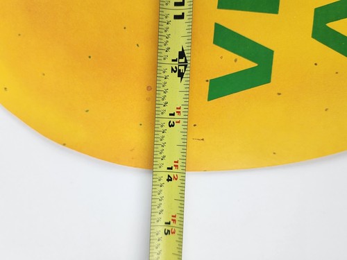 True vintage (2) Virginia Apples Die cut Cardboard Signs 16" tall VA Fruit sign - Picture 11 of 13