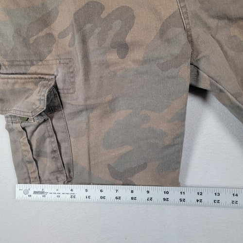 US Army Camo Cargo Shorts Men's Sz 34 Military Utility Drawstrings Raw Hem - Picture 9 of 9