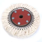 8 Inch Cotton Airway Polishing Cloth Wheel Buffing Pad for Grinder 4/5" Bore