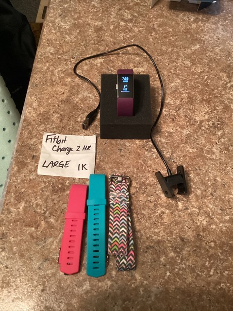 FITBIT Charge 2 Activity Tracker-Steps-Distance-Heart-Sleep-Calories Large READ FITBIT Charge 2 Activity Tracker-Steps-Distance-Heart-Sleep-Calories Large READ