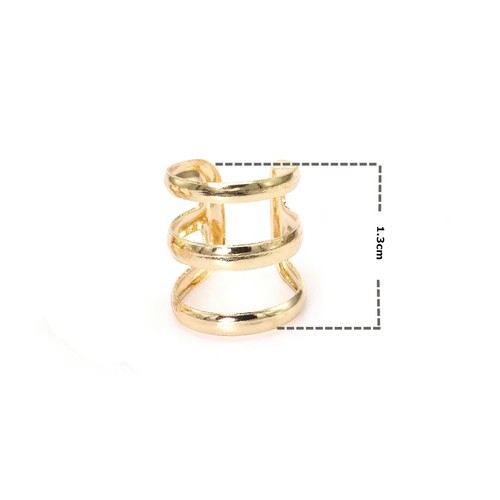 Ear Cuff Clip On Wrap Rings 2pcs Punk Rock Triple Band Fake Cheater Cartilage - Picture 9 of 13