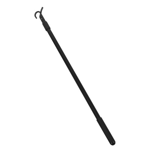 Curtain Pull Rod Adjustable Black Aluminum Alloy for Stylish Home Decor