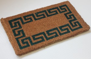 Details About Greek Key Natural Coir Porch Entrance Logo Mat 25mm Thick Doormat 61cm X 35cm
