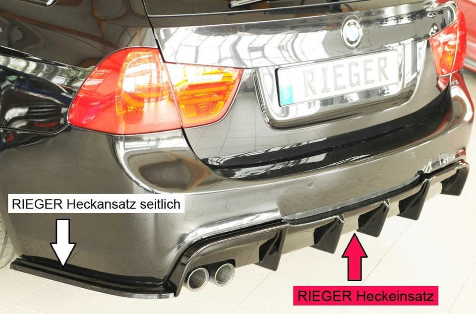 Rieger Heckeinsatz Diffusor passend für BMW 3er E90 E91 mit M-Paket 00088401 - Bild 4 von 4